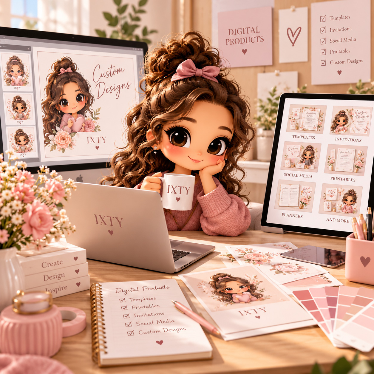 Sample AI floral illustration